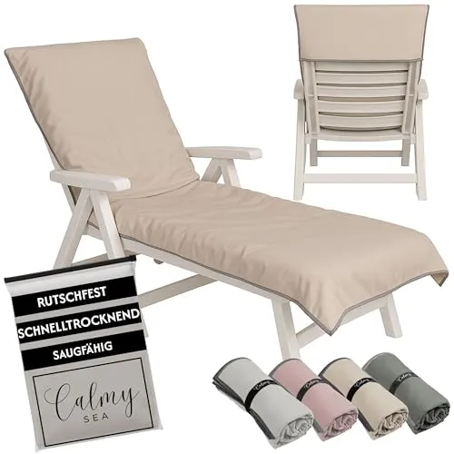 CalmySEA Handtuch für Sonnenliege 200x75cm in beige von CalmySEA