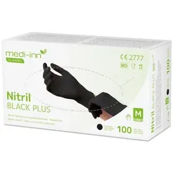 Medi-Inn Nitril Black Plus Einmalhandschuhe, schwarz, puderfrei XL / 100 Stück