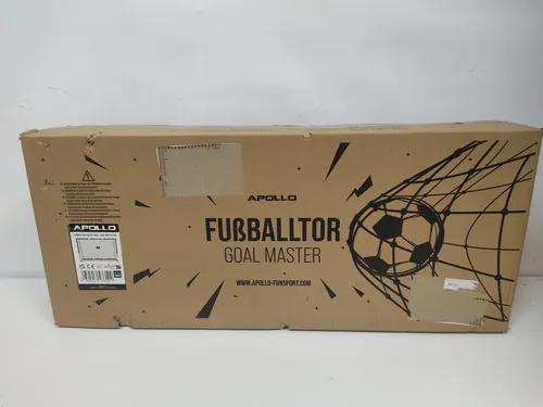 APOLLO Fußballtor Goal Master 240 cm - Wetterfestes Fußballtor aus stabilem Metall, ideal für Garten und Training, mit geflochtenem Netz für optimale Spielbedingungen.