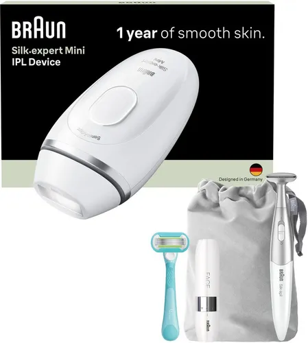 Braun IPL-Haarentferner Silk-expert Pro IPL PL1115 mit 300.000 Lichtimpulsen - Genieße langanhaltende Haarentfernung bequem zu Hause. Inklusive Mini-Gesichtshaarentferner und Bikini-Trimmer für eine umfassende Pflege. Effizient und benutzerfreundlich.