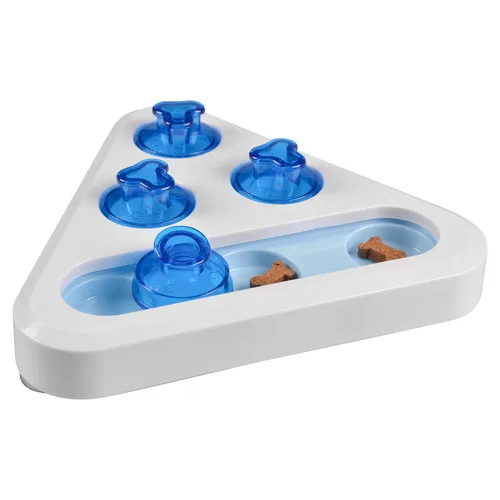 Duvo+ Seek 'n Snack Puzzle für Hunde 24x24cm weiß/blau - Futterspielzeug