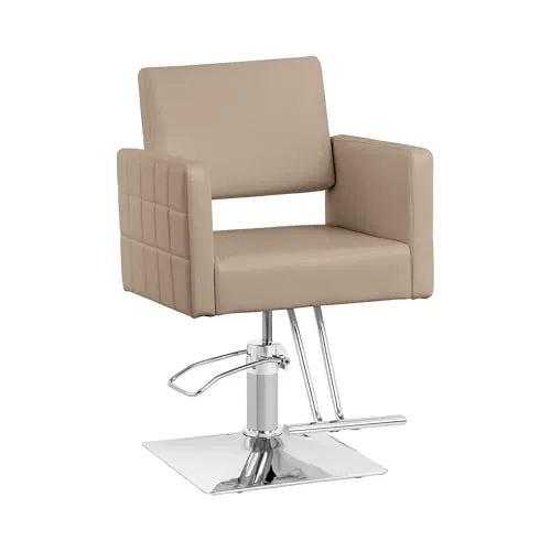 Physa Armlehnstuhl Ribbleton - Höhenverstellbarer Friseurstuhl - Haarschneider - Ergonomischer Friseurstuhl mit Fußstütze, max. 150 kg belastbar, einfache Höhenverstellung von 45-55 cm, pflegeleichter Kunstlederbezug für höchsten Komfort und einfache Reinigung.