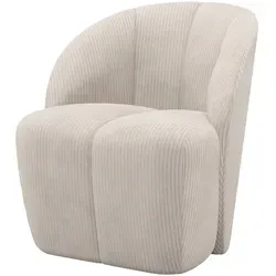 Drehsessel Mojo aus Cord, modern und drehbar in Ecru, bequeme Polsterung - Stylischer Drehsessel für dein Zuhause, der modernen Komfort mit zeitlosem Design vereint. Genieß die bequeme Polsterung und die hochwertige Verarbeitung, ideal für entspannte Momente im Wohnzimmer oder Schlafzimmer.