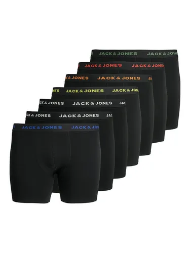 JACK & JONES JACBASIC TRUNKS 7 PACK NOOS PLS - Herrenunterhosen, bequeme Passform aus 95% Baumwolle und 5% Elasthan, ideal für den täglichen Komfort und Pflegeleicht.
