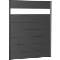 Biohort Sichtschutz mit Acrylglas, Dunkelgrau, B150/H180 cm - Sichtschutz für Garten und Terrasse, schützt Ihre Privatsphäre und schafft eine elegante Atmosphäre mit modernem Design aus hochwertigem Metall und Acrylglas.
