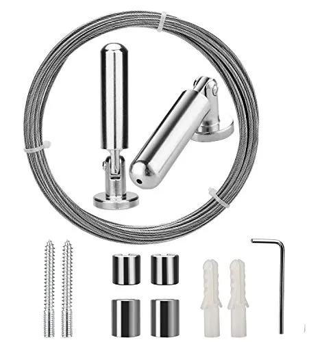 OOTSR Vorhang Seil Linie Edelstahl Draht Gesetztes Kabel des Edelstahl-304 M für Innenministerium Dekoration (5 Meter, 2mm Durchmesser)