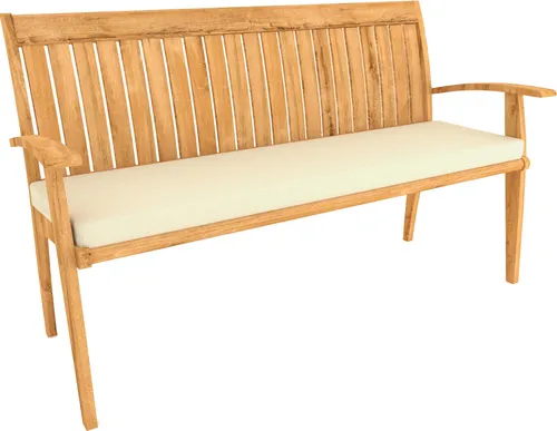 POKAR Bankauflage Bankkissen mit Abnehmbarem Bezug , Farbe:Beige, Größe:120x50