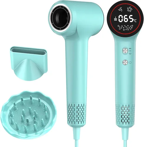 TQQ Haartrockner, 400 Million Plasma Ionen Fön, 110.000 U/min Bürstenloser Motor Schnelles Trocknen Föhn, 57dB Geräuscharm Haarföhn für Zuhause, Reisen