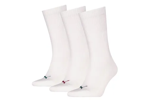 PUMA Socken PUMA UNISEX CUSHIONED NEXT CREW 3P (3-Paar, 3 Paar) mit Zonenpolsterung für zusätzlichen Komfort weiß 43-46