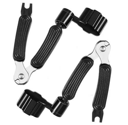 Gitarren Saitenspindel,2 PCS 3-in-1 Gitarren-Saitenwickler Gitarrensaitenwickler Gitarren-Saitenschneider Gitarren-Steg-Pin-Abzieher Abzieher Saitenabzieher Werkzeug für Gitarre Bass Geige Ukulele