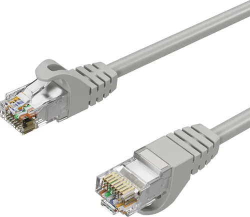 Netzwerkkabel RJ45 Patchkabel, LAN-Kabel U/UTP, CAT 7 Rohkabel, bis 10 Gbit/s 10,00m Grau