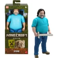 Minecraft Actionfigur Steve 30 cm - Actionfigur von Steve aus Minecraft, perfekt für Fans ab 3 Jahren. Hochwertige Verarbeitung und detailgetreue Darstellung für spannende Abenteuer!