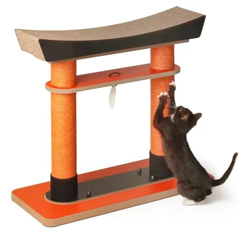 CanadianCat Company Design-Kratzmöbel Torii | Eleganter Kratzbaum für Katzen - Betten, Decken & Möbel für Katzen – Das Torii Kratzmöbel vereint japanisches Design mit robusten Materialien für hohe Stabilität und Langlebigkeit.