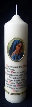 KVN Marienkerze mit Spruch