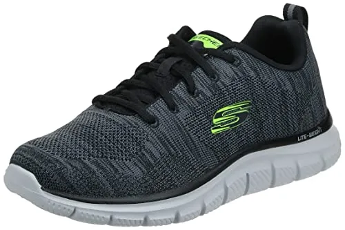 Skechers Herren Track-Front Runner Sports Shoes, Grey, 43 EU - Herren-Sneaker mit weichem Netzstoff und Memory-Schaumstoff, ideal für Fitness und Alltag, bietet optimalen Komfort und Flexibilität.