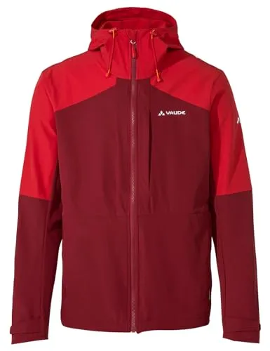 VAUDE Herren Mens Elope Wind Jacket - Carmine, M EU - Funktionsjacke mit weitenregulierbarer Kapuze, ideal für windige Tage. Ausgestattet mit Reißverschlusstaschen für sicheren Stauraum.