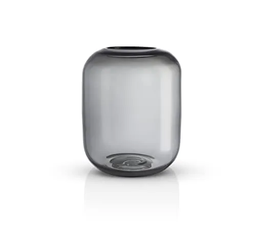 Eva Solo Vase Acorn, mundgeblasen aus Glas - Elegante Blumenvase in Grau, 16,5 cm hoch, ideal als Dekoration für jeden Raum und ein echter Hingucker auf jedem Tisch.