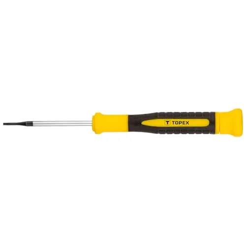 Präzisions-Schraubendreher Torx T6 x 50 mm, rotierender Aufsatz, gehärtetes Endstück, magnetisches Endstück, CrV-Stahl, Zweikomponentengriff Topex 39D776