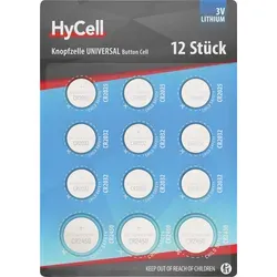 ANS 1516-0233 - Lithium-Knopfzelle, CR2450, CR2032, CR2025, 12er Blister