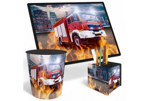 itenga Schreibtischunterlage V1 mit Stifteköcher und Papierkorb - Praktische Schreibtischunterlage aus robustem Kunststoff, kratzfest und abwaschbar. Mit rutschfester Rückseite für sicheren Halt. Ideal für Ordnung und Komfort am Arbeitsplatz. Größe: 40 x 53 cm.