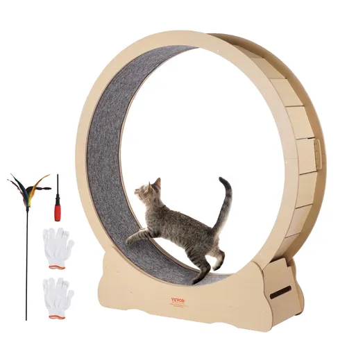 Produktbild VEVOR Katzenlaufrad aus Holz, 132 cm großes Katzenlaufband
