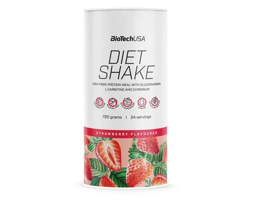Biotech USA Diet Shake 720 g Pulver - Proteinreicher Diätshake zur Gewichtsreduzierung, unterstützt Muskelaufbau mit hochwertigen Inhaltsstoffen und nur 110 kcal pro Portion.