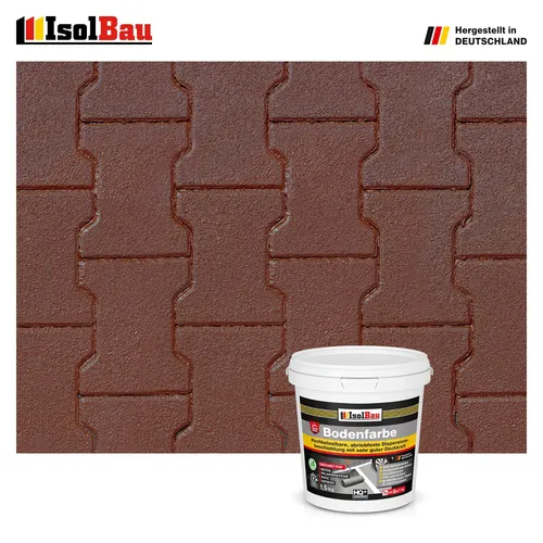 Bodenfarbe Betonfarbe Braun 1,5 kg Bodenbeschichtung Fußbodenfarbe RAL Farbe