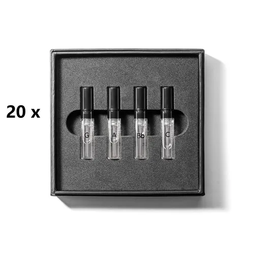 GAMMON Black Notes Parfum Explorer-Set 20 x – Vielfältige Düfte - Entdecken Sie die einzigartigen Düfte des Black Notes Parfum Explorer-Sets mit 20 x 8 ml. Langanhaltende, konzentrierte Parfums mit faszinierenden Noten wie Basilikum, Grapefruit und mehr. Ideal für jeden Anlass!