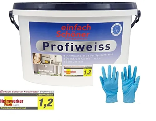 Bindulin Einfach Schöner Profiweiss Innenwandfarbe Dispersionsfarbe 1 Liter Matt Wasserbasiert