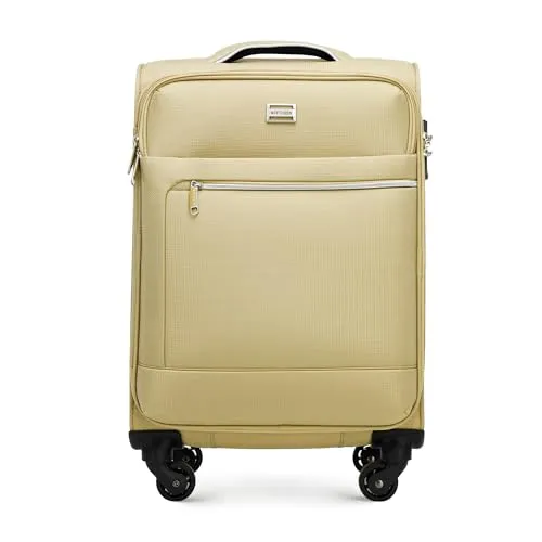 WITTCHEN MIRA Line Kabinenkoffer S - Weichgepäck Kabinenkoffer aus strapazierfähigem Polyester mit TSA-Kombinationsschloss, ergonomischem Teleskopgriff und vier Lenkrollen für müheloses Reisen.