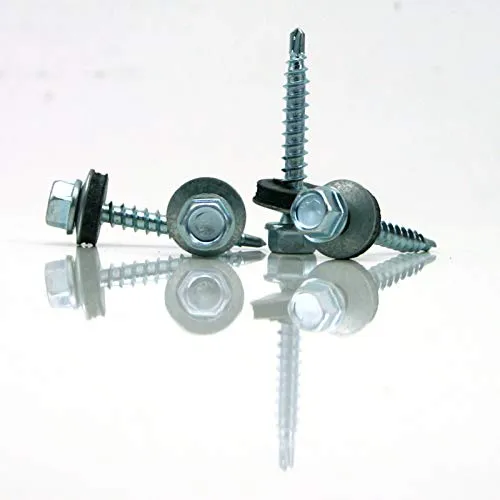 Trapezblechschrauben 4,8 x 35 mm selbstbohrend mit Dichtscheibe (50, verzinkt)