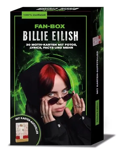 Fan-Box Billie Eilish: 30 Motiv-Karten mit Fotos, Lyrics, Facts und mehr I mit Karten-Aufsteller I 100% inoffiziell