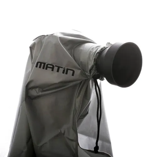 MATIN Digital Rain Cover für DSLR & Systemkamera - Regenschutzhülle für DSLR oder Systemkamera mit Objektiv bis 400 mm Gesamtlänge, schützt zuverlässig vor Regen und Nässe bei Outdoor-Fotografie.