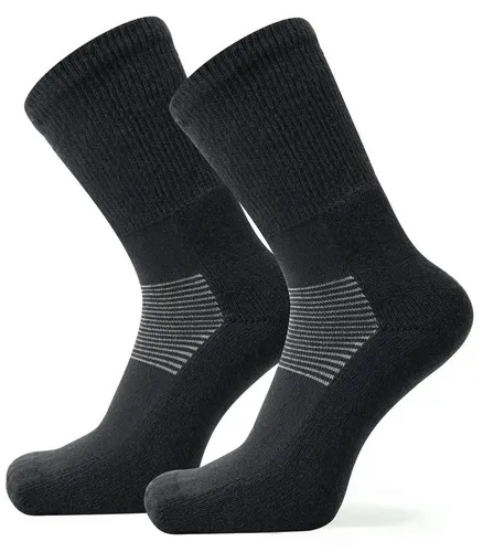NORDSOX Wandersocken Merino Wolle (4-Paar) - Sportsocken für Damen und Herren, klimaregulierend und mit gepolsterter Sohle für optimalen Komfort beim Wandern und Trekking.