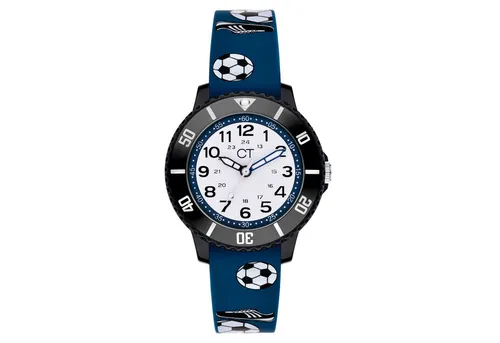 Cool Time CT Kids Armbanduhr - Fußball Design - Armbanduhren für Jungen mit hochwertigem Fußball-Design, widerstandsfähigem Silikonband und wasserdicht bis 5 bar; ideal für kleine Sportler.