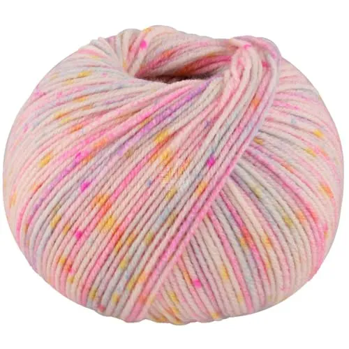 LANA GROSSA Cool Wool Spots | Extrafeine Merinowolle, waschmaschinenfest mit buntem Sprenkeldruck | Handstrickgarn aus 100% Schurwolle | 50g Wolle zum Stricken & Häkeln | 160m FB 5004