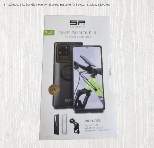 SP CONNECT Bike Bundle II für S20 Ultra - Fahrradhalterung mit Weather Cover, sicherer Halt und werkzeuglose Montage für jedes Wetter