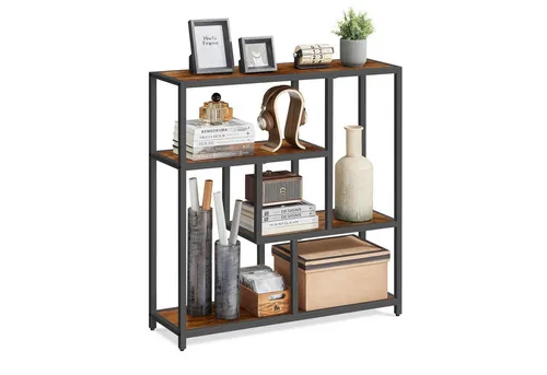 VASAGLE Bücherregal, Regal mit 4 Ablagen, Standregal, 30 x 100 x 103 cm