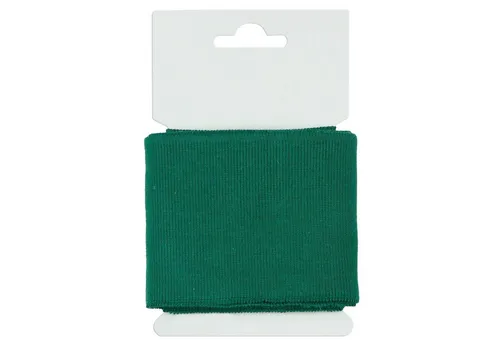 maDDma Stoff 135 x 7 cm nachhaltige Cuff Bündchen Strickbündchen, 032 - grün