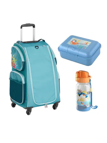 Haba Kinderkoffer Schranktrolley mit Brotdose und Trinkflasche - Der wendige Schranktrolley mit 4 leisen Rollen sorgt für Ordnung und schnelles Finden der Reiseutensilien. Die praktische Brotdose und die kinderfreundliche Trinkflasche machen jede Reise zum Abenteuer!