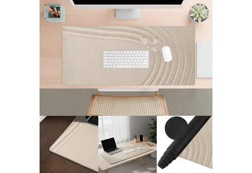 PAPER DESK Schreibtischunterlage XXL Mauspad Tischunterlage 90x40cm Desk Pad für Tastatur & Maus, (rutschfest & wasserabweisend, ultrasanfte Oberfläche)