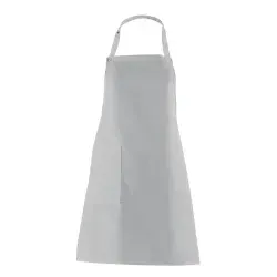 Leiber Latzschürze, ca. 75 cm lang, mit Tasche 11/473/29 , Farbe:  silbergrau