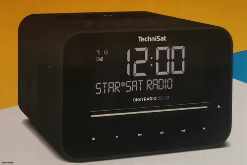 TechniSat DIGITRADIO 52 CD | DAB+ & UKW Uhrenradio mit CD & MP3 Player