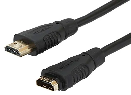 PremiumCord 4K High Speed HDMI Verlängerungskabel 5 m, Video 4K 2160p, Full HD 1080p, Deep Color, 3D, ARC, HDR, Dolby TrueHD, 10,2Gbps, vergoldete Anschlüsse, schwarz