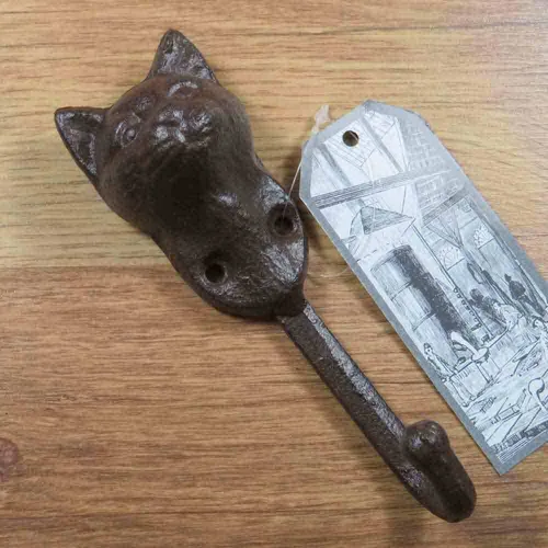 Garderobenhaken Katze Gusseisen Kleiderhaken Wandhaken Landhaus Haken LH127
