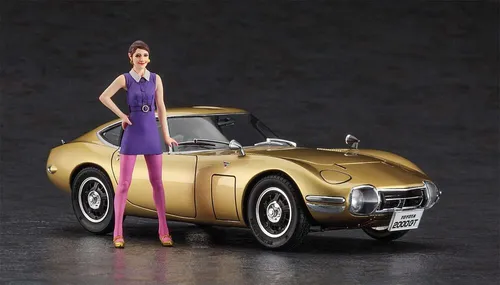 Hasegawa SP533 1/24 Toyota 2000 GT Gold mit Figur