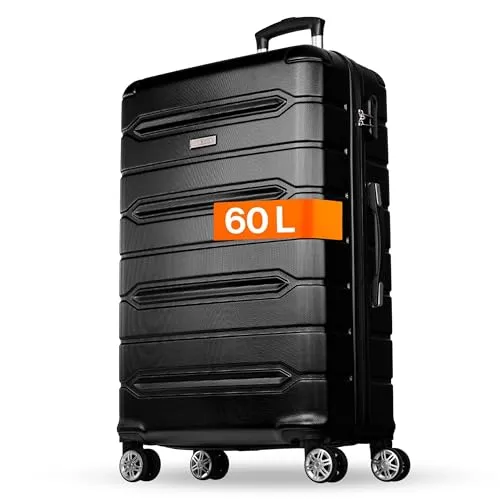 NOWI Hartschalenkoffer Mittelgroß – 62,7L Volumen, 8 Rollen, leicht & sicher