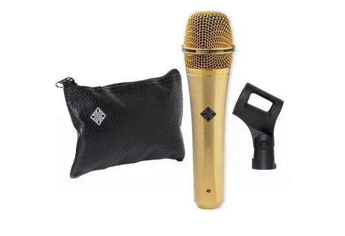 Telefunken Elektroakustik Mikrofon Telefunken Mikrofon M80 Satin Gold (Superniere), Inklusive Halterung und Tasche