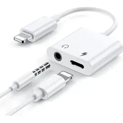 Produktbild Apple iPhone Lightning Splitter auf Klinke Aux Audio Adapter