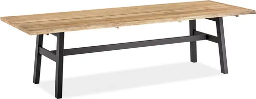 Niehoff Tavo Tisch 220 - 280x95 cm - Gartentisch aus robustem HPL in stilvollem Grau, ideal für gesellige Abende im Freien mit ausziehbarer Funktion für mehr Platz.